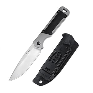 Kizer Militaw Messer mit Feststehender Klinge und Scheide, D2-Stahl Klinge mit G10 Griff, EDC für Männer und Frauen, Outdoor, Jagd, Wandern, Überleben, 1067M1 von Kizer