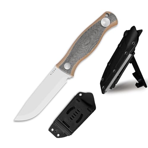 Kizer Polaris Feststehende Klinge Messer, 4,23" AEB-L Drop Point Klinge Jagdmesser mit Micarta & G10 Griff, Survival Camping Outdoor Messer für Männer & Frauen 1100A1 Kizer Polaris Feststehende Klinge Messer, 4,23" AEB-L Drop Point Klinge Jagdmesser mit Micarta & G10 Griff, Survival Camping Outdoor Messer für Männer & Frauen 1100A1 von Kizer
