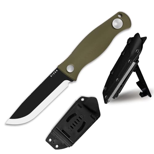 Kizer Polaris Feststehendes Messer, 4,23 Zoll 1095 Stahl Feststehende Klinge mit G10 Griff, Drop Point Outdoor Messer für Camping Wanderungen Überleben 1100A2 Kizer Polaris Feststehendes Messer, 4,23 Zoll 1095 Stahl Feststehende Klinge mit G10 Griff, Drop Point Outdoor Messer für Camping Wanderungen Überleben 1100A2 von Kizer