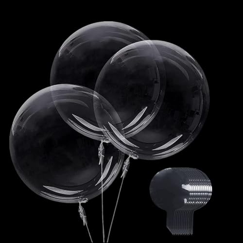12 Stück klare Bobo-Luftballons, 50,8 cm, transparent, große befüllbare Bobo-Ballons für Party, Hochzeit, Geburtstag, Festival, romantische Dekoration 12 Stück klare Bobo-Luftballons, 50,8 cm, transparent, große befüllbare Bobo-Ballons für Party, Hochzeit, Geburtstag, Festival, romantische Dekoration von KkvoGmle