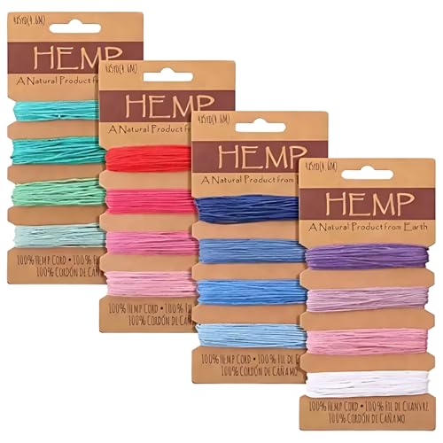 16 Farben Armband Faden Schnur, Mehrfarbige Schnur für Handwerk, Bänder für DIY Armbänder Herstellung Zubehör, Flachs Schnur für Halsketten, Armbänder, Fußkettchen und Ohrringe von KkvoGmle