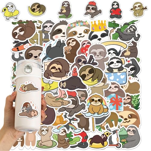 50 Stück Faultier Aufkleber, Sloth Aufkleber Cartoon Tier Aufkleber Wasserdicht Vinyl Stickers für Auto Fahrrad Motorrad Skateboard DIY Scrapbooking Spielzeug Deko 50 Stück Faultier Aufkleber, Sloth Aufkleber Cartoon Tier Aufkleber Wasserdicht Vinyl Stickers für Auto Fahrrad Motorrad Skateboard DIY Scrapbooking Spielzeug Deko von KkvoGmle