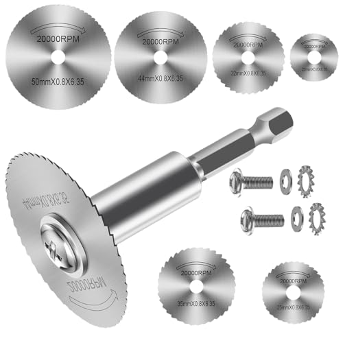 Drehbohrsäge mit 6 Sägeblättern, Karbonstahl, langlebig, scharf, für Holz, Kunststoff, weiche Metalle, Schneiden, geeignet für die meisten elektrischen Bohrmaschinen Drehbohrsäge mit 6 Sägeblättern, Karbonstahl, langlebig, scharf, für Holz, Kunststoff, weiche Metalle, Schneiden, geeignet für die meisten elektrischen Bohrmaschinen von KkvoGmle