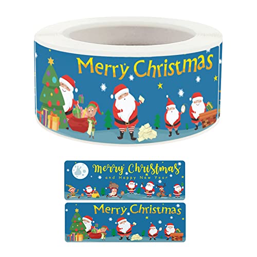 120 Stück/Rolle Cartoon-Weihnachtsdichtungsaufkleber, rechteckige Aufkleber, Weihnachtsmann, Weihnachtsbaum, Siegeletiketten für den Urlaub 120 Stück/Rolle Cartoon-Weihnachtsdichtungsaufkleber, rechteckige Aufkleber, Weihnachtsmann, Weihnachtsbaum, Siegeletiketten für den Urlaub von Klaisy