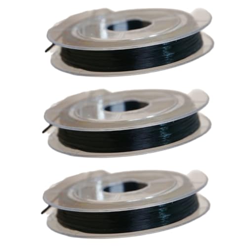 3 x dehnbare Schnur, elastisches Faden, Bastelzubehör für Halsketten, Perlenarbeiten, Schmuckherstellung, Fadenschnur für Halsketten, Perlenschmuck von Klaisy