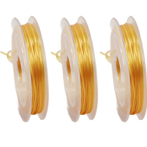 3 x dehnbare Schnur, elastisches Faden, Bastelzubehör für Halsketten, Perlenarbeiten, Schmuckherstellung, Fadenschnur für Halsketten, Perlenschmuck von Klaisy