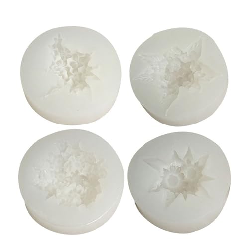4pcs Silikonkerzenformen Zum Herstellen Von Kerzenseife Schokoladenkuchen Fondant Dekoration Epoxidharz Silikonformen von Klaisy