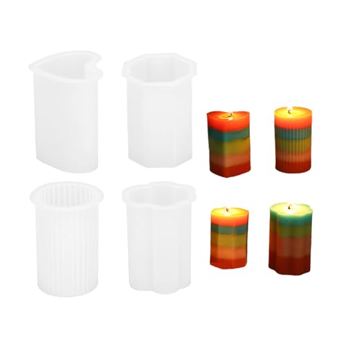 4pieces 3d Gestreifte Zylinder Silikonkerzenform Epoxidharz Silikonformen Temperaturbeständig Für Die Kerzenherstellung 4pieces 3d Gestreifte Zylinder Silikonkerzenform Epoxidharz Silikonformen Temperaturbeständig Für Die Kerzenherstellung von Klaisy
