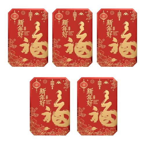 5 Sets 2025 Jahr Der Schlangensegenkarten Mit Umschlägen Chinesische Neujahrsgrußkarten Für Familienfreunde Kinder 5 Sets 2025 Jahr Der Schlangensegenkarten Mit Umschlägen Chinesische Neujahrsgrußkarten Für Familienfreunde Kinder von Klaisy