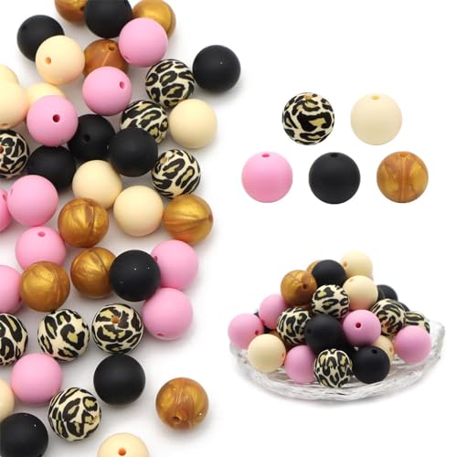 50 Stück Abstandshalter, bunte Armbänder, Perlen, Silikon, Schmuckherstellung, Zubehör für Halsketten-Abstandshalter 50 Stück Abstandshalter, bunte Armbänder, Perlen, Silikon, Schmuckherstellung, Zubehör für Halsketten-Abstandshalter von Klaisy