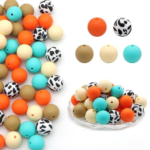 50 Stück Abstandshalter, bunte Armbänder, Perlen, Silikon, Schmuckherstellung, Zubehör für Halsketten-Abstandshalter 50 Stück Abstandshalter, bunte Armbänder, Perlen, Silikon, Schmuckherstellung, Zubehör für Halsketten-Abstandshalter von Klaisy