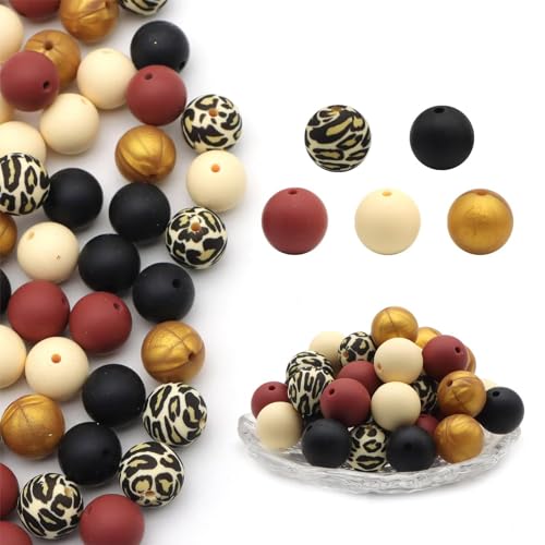 50 Stück Abstandshalter, bunte Armbänder, Perlen, Silikon, Schmuckherstellung, Zubehör für Halsketten-Abstandshalter 50 Stück Abstandshalter, bunte Armbänder, Perlen, Silikon, Schmuckherstellung, Zubehör für Halsketten-Abstandshalter von Klaisy
