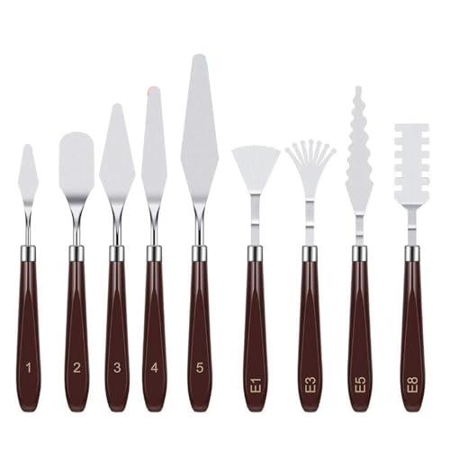 9x Acrylmalerei Messer Set Edelstahlmalerei Spatel Set Flexible Kunstwerkzeug Für Öl Aquarellmalerei 9x Acrylmalerei Messer Set Edelstahlmalerei Spatel Set Flexible Kunstwerkzeug Für Öl Aquarellmalerei von Klaisy