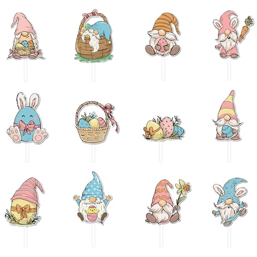 Fun Dessert Ostercupcake Toppers Pack Von 12 Kaninchen Gnomen Kuchen Cupcake Pick Dessert Dekorationen Fun Dessert Ostercupcake Toppers Pack Von 12 Kaninchen Gnomen Kuchen Cupcake Pick Dessert Dekorationen von Klaisy