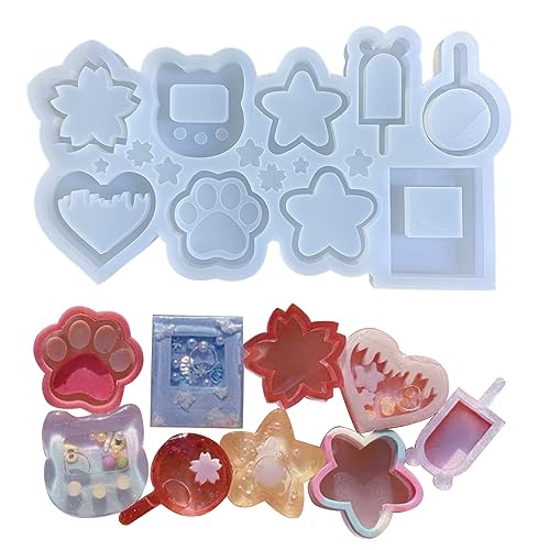 Geometrie-Sterne, Liebesmontage, Ornament, Silikon, Epoxidharz, Schlüsselanhänger, Anhänger, Schmuck für Taschen, Dekorationen, Basteln, Sterne, Liebe, zusammenbauen, Formen für Harz Geometrie-Sterne, Liebesmontage, Ornament, Silikon, Epoxidharz, Schlüsselanhänger, Anhänger, Schmuck für Taschen, Dekorationen, Basteln, Sterne, Liebe, zusammenbauen, Formen für Harz von Klaisy