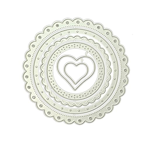Handgefertigte Stanzform für Kartenherstellung, Rahmen, Herz, rund, Stanzschablone, Schablone, Prägung für Scrapbooking Handgefertigte Stanzform für Kartenherstellung, Rahmen, Herz, rund, Stanzschablone, Schablone, Prägung für Scrapbooking von Klaisy