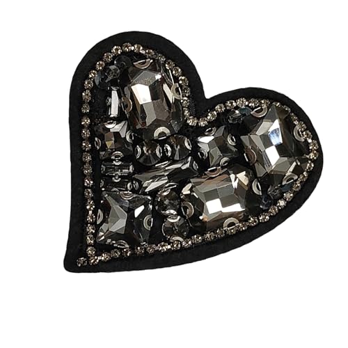 Herz-Strass-Aufnäher für Kleidung, Hochzeitskleid, Jacken, T-Shirt, Strasssteine, Applikationen, Herz, zum Aufnähen oder Aufbügeln Herz-Strass-Aufnäher für Kleidung, Hochzeitskleid, Jacken, T-Shirt, Strasssteine, Applikationen, Herz, zum Aufnähen oder Aufbügeln von Klaisy