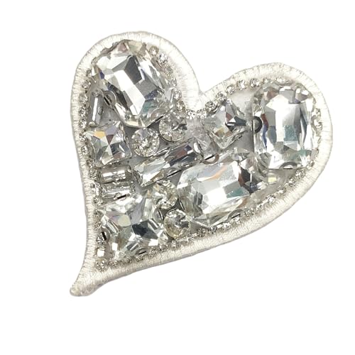 Herz-Strass-Aufnäher für Kleidung, Hochzeitskleid, Jacken, T-Shirt, Strasssteine, Applikationen, Herz, zum Aufnähen oder Aufbügeln Herz-Strass-Aufnäher für Kleidung, Hochzeitskleid, Jacken, T-Shirt, Strasssteine, Applikationen, Herz, zum Aufnähen oder Aufbügeln von Klaisy