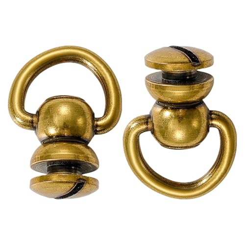 Klaisy 2 x 360 Grad drehbare D-Ringe, Nieten, drehbare Metallnieten für Ledertasche, Handtasche, Geldbörse, Gürtel, Basteln Klaisy 2 x 360 Grad drehbare D-Ringe, Nieten, drehbare Metallnieten für Ledertasche, Handtasche, Geldbörse, Gürtel, Basteln von Klaisy