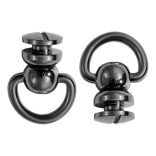 Klaisy 2 x 360 Grad drehbare D-Ringe, Nieten, drehbare Metallnieten für Ledertasche, Handtasche, Geldbörse, Gürtel, Basteln Klaisy 2 x 360 Grad drehbare D-Ringe, Nieten, drehbare Metallnieten für Ledertasche, Handtasche, Geldbörse, Gürtel, Basteln von Klaisy