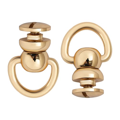 Klaisy 2 x 360 Grad drehbare D-Ringe, Nieten, drehbare Metallnieten für Ledertasche, Handtasche, Geldbörse, Gürtel, Basteln Klaisy 2 x 360 Grad drehbare D-Ringe, Nieten, drehbare Metallnieten für Ledertasche, Handtasche, Geldbörse, Gürtel, Basteln von Klaisy