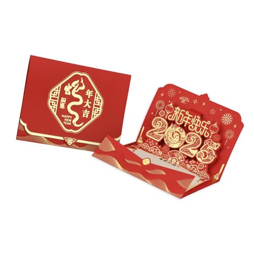 Klaisy 3D Popup Karte Für 2025 Chinesisches Neujahrsjahr Der Schlangengrußkarte Mit Dem Umschlag Springfestival Geschenk Klaisy 3D Popup Karte Für 2025 Chinesisches Neujahrsjahr Der Schlangengrußkarte Mit Dem Umschlag Springfestival Geschenk von Klaisy