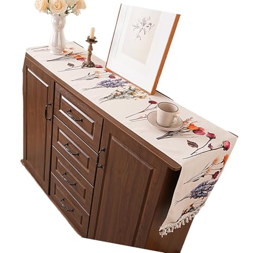 Klaisy Dekorative Tischdecke mit Blumenmuster, schnell trocknend, maschinenwaschbar, passend für die meisten Tische, Heimdekoration, Bankette, Tischdecke von Klaisy