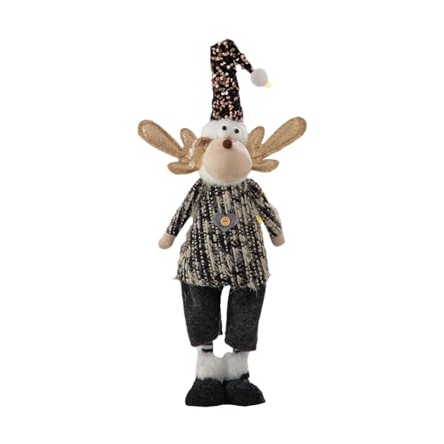 Klaisy Festliche Weihnachtsmann/Schneemann/Hirschfigur, stehende Puppen, Ornament, Party-Dekoration, handgefertigt, Fenster, Tischdekoration, Dekoration Klaisy Festliche Weihnachtsmann/Schneemann/Hirschfigur, stehende Puppen, Ornament, Party-Dekoration, handgefertigt, Fenster, Tischdekoration, Dekoration von Klaisy