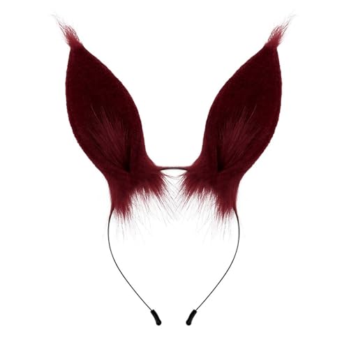 Klaisy Große Hasenohr-Haarbänder, Unisex, haarige Kopfbedeckung, Bühnenauftritte, Kopfschmuck für Geburtstagsparty, Plüschstoff, Haarteil von Klaisy