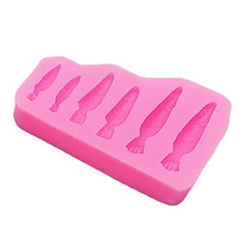Klaisy Karotten-Silikonform zum Backen von Kuchen, Fondant, Süßigkeiten, Schokolade, Dekoration, Werkzeug, Dessert, Mousse, Handwerk Klaisy Karotten-Silikonform zum Backen von Kuchen, Fondant, Süßigkeiten, Schokolade, Dekoration, Werkzeug, Dessert, Mousse, Handwerk von Klaisy