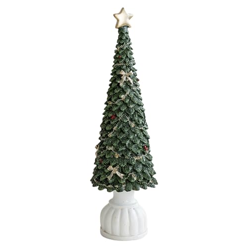 Klaisy Kunstharz-Haus-/Weihnachtsbaum-Skulptur, elegante Tischdekoration, für Zuhause und Büro, handgefertigt, Schreibtisch-Ornament Klaisy Kunstharz-Haus-/Weihnachtsbaum-Skulptur, elegante Tischdekoration, für Zuhause und Büro, handgefertigt, Schreibtisch-Ornament von Klaisy