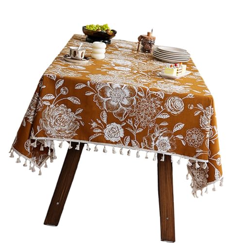 Klaisy Tischdecke mit Fleckenschutz, wasserdicht, Polyester, einfache Pflege, Dekoration für Zuhause, Büro, leicht zu reinigen, Tischdecke für Zuhause von Klaisy