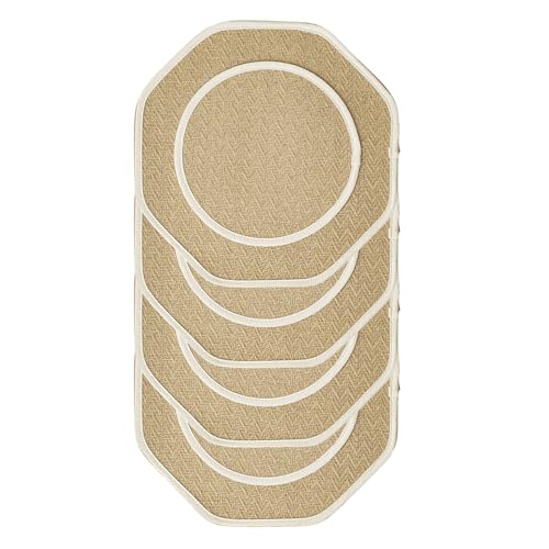 Klaisy Tischsets, auslaufsicher, Tischsets, Baumwolle, Leinen-Mischgewebe, leicht zu reinigen, 4 Stück von Klaisy