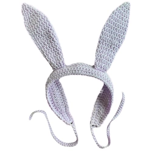 Klaisy Übergroßer Hut für Neujahr, Winter, Party, Dekoration, festliche Bühnenshows, lange Ohren, übergroße Hüte, Kopfschmuck, gestricktes Stirnband für Mädchen von Klaisy