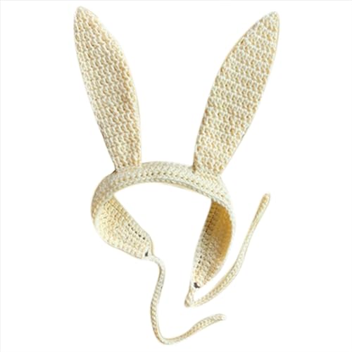 Klaisy Übergroßer Hut für Neujahr, Winter, Party, Dekoration, festliche Bühnenshows, lange Ohren, übergroße Hüte, Kopfschmuck, gestricktes Stirnband für Mädchen von Klaisy