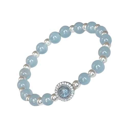Praktische handgefertigte Aquamarin-Edelsteine, ideal für modische Frauen, suchen einen einzigartigen und anspruchsvollen Look mit Aquamarin-Perlen von Klaisy