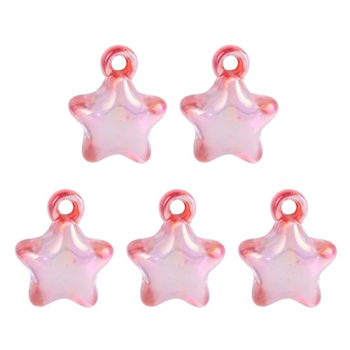 Set Von 5 Farbenfrohen Acrylanhängen Creative Star Handwerkszubehör Für Schmuckherstellung Und Dekoration Acrylhandwerksvorräte von Klaisy