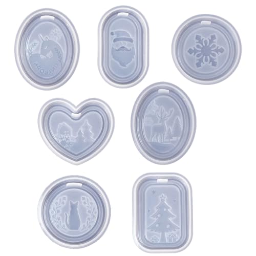Silikon-Gießform, Weihnachtsdekoration, Ornament, Zubehör, Harz, Epoxidharz, Bastelwerkzeug, Silikon-Ornamentformen von Klaisy