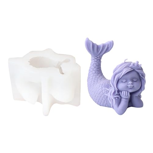 Silikonform für Meerjungfrauen, für Seife, Harz, Gips, Kuchen, Schokolade, Schlafmädchen, Statue, Schreibtischdekoration, Silikonformen Silikonform für Meerjungfrauen, für Seife, Harz, Gips, Kuchen, Schokolade, Schlafmädchen, Statue, Schreibtischdekoration, Silikonformen von Klaisy