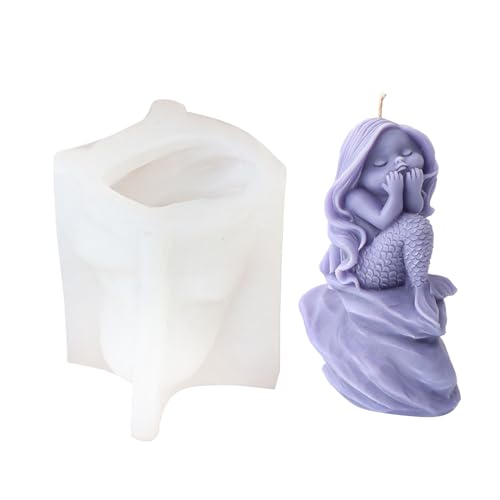 Silikonform für Meerjungfrauen, für Seife, Harz, Gips, Kuchen, Schokolade, Schlafmädchen, Statue, Schreibtischdekoration, Silikonformen Silikonform für Meerjungfrauen, für Seife, Harz, Gips, Kuchen, Schokolade, Schlafmädchen, Statue, Schreibtischdekoration, Silikonformen von Klaisy