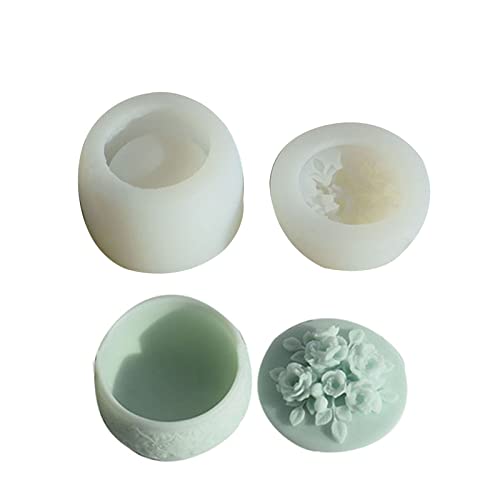 Stereoskopische Rosenform, dekorative Form, Schmuckringe, Glasform, geeignet für Schmuckaufbewahrung, Schmuckkästchen, Heimdekoration von Klaisy
