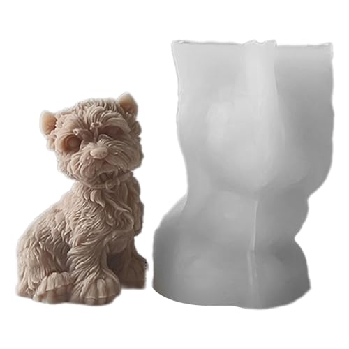 Tierform, 3D-Tier-Hund, Harz-Silikonformen für handgefertigte Bastelarbeiten, Heimdekoration, duftende Seifenform von Klaisy