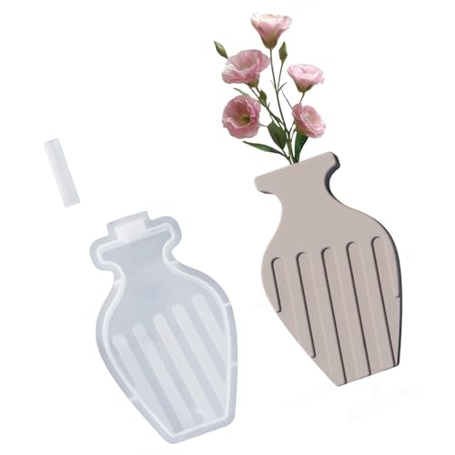 Vase Silikonform Epoxidharz Silikonformen Für Blütenvase Gipsdekoration Einfacher Demolding Silikonvase Formen Gestreifte Seifenformen Silikon von Klaisy