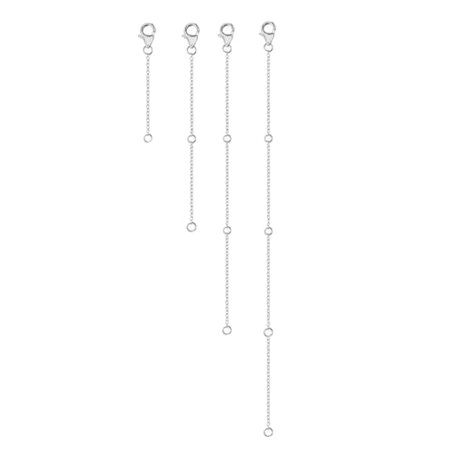 Vielseitige Schmuck-Verlängerung mit Karabinerverschluss in 4 Größen, für Halsketten und Armbänder, Verlängerungsketten, Karabinerverschluss, Verlängerungskette von Klaisy