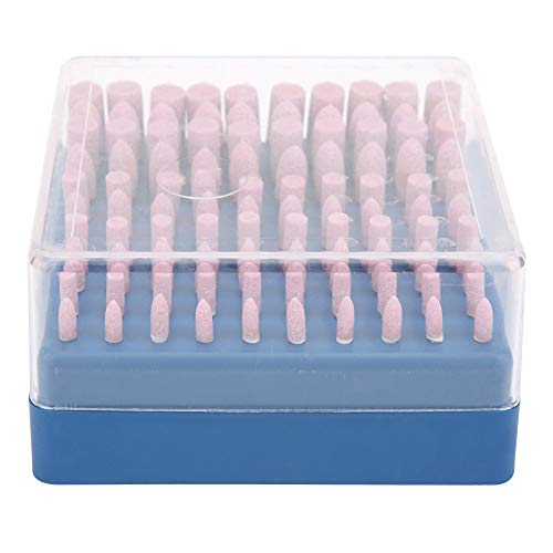 Klanata 100pcs Schleifkopf, montiertes Steinschleifscheibenkopf mit Aufbewahrungsbox, Schleifstein -Werkzeugpolierset zum Schleifen von Polierzubehör von Klanata