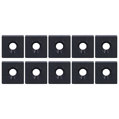 Klanata 10pcs Aluminium -Legierungsprofil -Endkappen, Einzellochabdeckplatten für industrielle CNC -Geräte, CNC -Maschinenteile, Metallschutzabdeckungen, Fabrikmaschinenzubehör (Schwarz) von Klanata