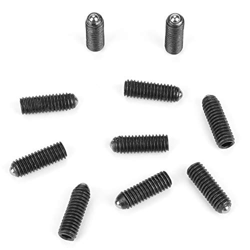 Klanata 10pcs Kugel Federlöcher Set: M4 -Schraubengewinde & Hex -Sockelkugelkugel Kohlenstoffstahl (M4*10 (10pcs)) von Klanata