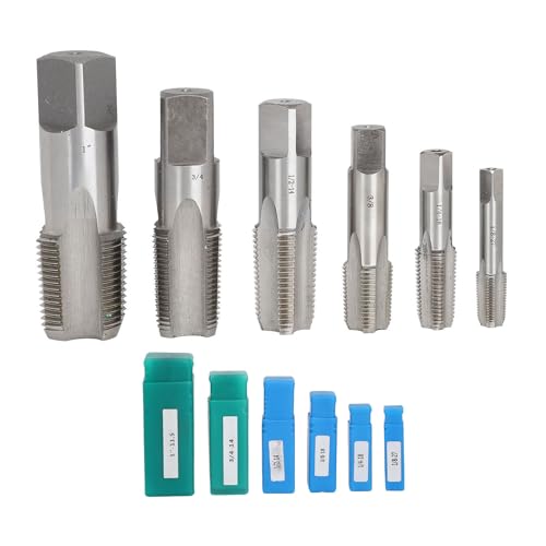 Klanata 6PCS TAP & DIE SETS - 1/8, 1/4, 3/8, 1/2, 3/4, 1 NPT -Rohrhahn - Hochgeschwindigkeits -Stahlrohr -Fadener -Bohrer für Sanitär- und DIY -Projekte Klanata 6PCS TAP & DIE SETS - 1/8, 1/4, 3/8, 1/2, 3/4, 1 NPT -Rohrhahn - Hochgeschwindigkeits -Stahlrohr -Fadener -Bohrer für Sanitär- und DIY -Projekte von Klanata