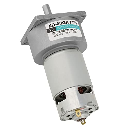 Klanata DC12V/24 V 35W Mini DC Gear Motorverschiebung Einstellbarer großer Motor CW CCW Drehung DIY Robotik, Automatisierungsprojekte Hobbyisten, Ingenieure (12v150 Reb) von Klanata