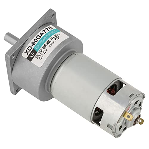 Klanata DC12V/24 V 35W Mini DC Gear Motorverschiebung Einstellbarer großer Motor CW CCW Drehung DIY Robotik, Automatisierungsprojekte Hobbyisten, Ingenieure (12v600 Reb) von Klanata